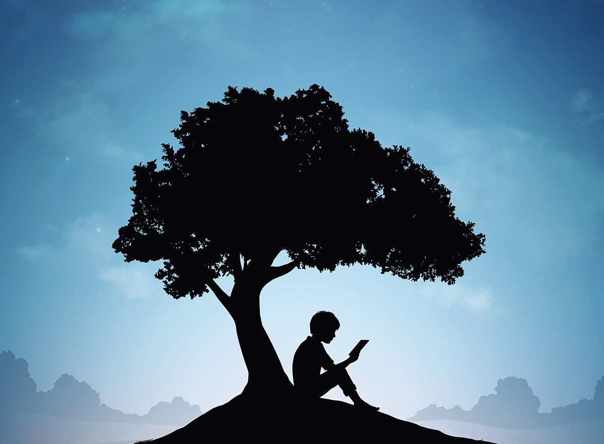 Читання Kindle під зоряним небом